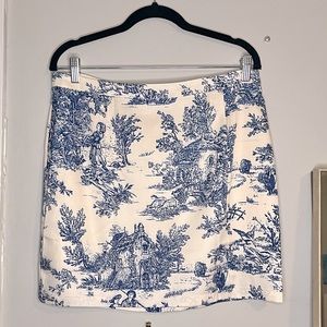 Cider toile skirt in blue